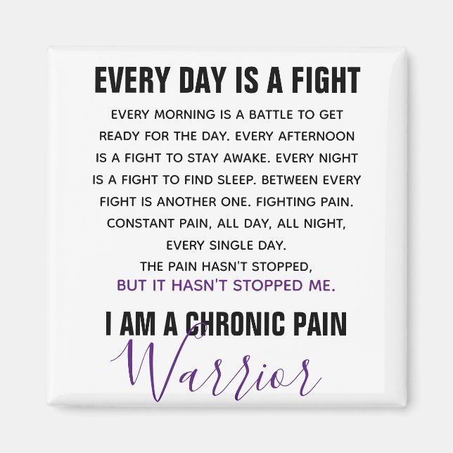 Chronic Pain Warrior Magnet (Framsidan)