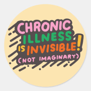 Chronic Sjukdom Sticker Runt Klistermärke