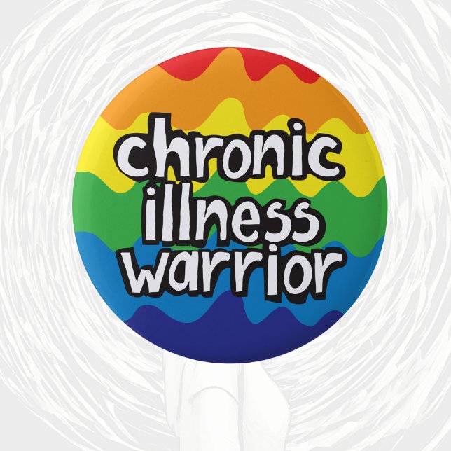 Chronic Sjukdom Warrior buton badge Knapp (Skapare uppladdad)