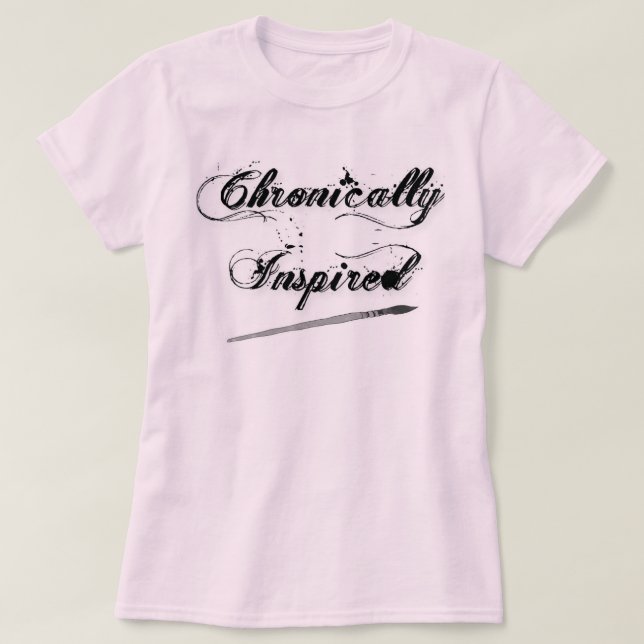 Chronically inspirerade Cursive kvinna T-tröja Tee Shirt (Design framsida)