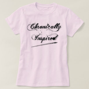 Chronically inspirerade Cursive kvinna T-tröja Tröja