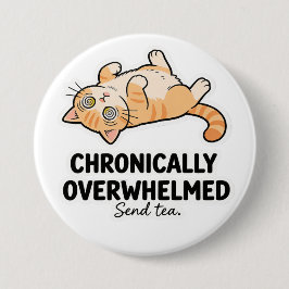 Chronically Overwhelmed ADHD Funny Stressed Cat Knapp