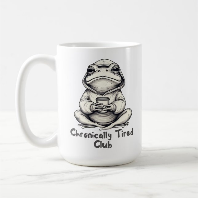 Chronically Tired Club Frog cups –  Coffee Frog Kaffemugg (Vänster)