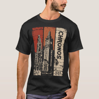 Chronos Time Torn Dystopian City Design T Shirt