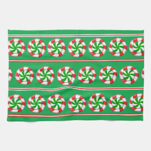 Chrstmas Candy Kökshandduk