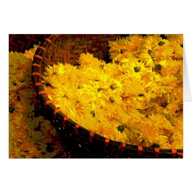 Chryanthamums #2 hälsningskort (Framsidan Horizontal)
