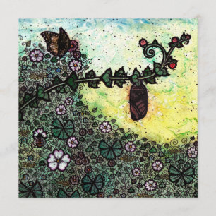 Chrysalis Blank Fine Art Hälsning Card Kort