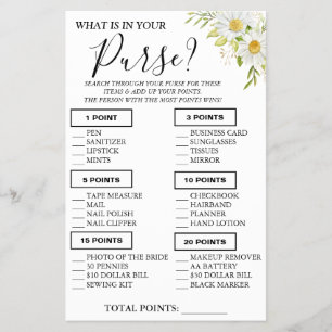 Chrysanthem What is in your purme Shower-spelkort Flygblad