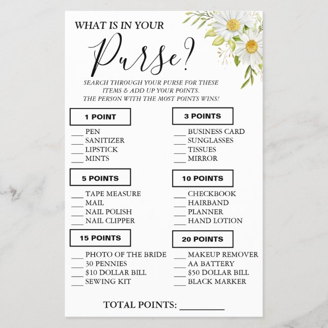Chrysanthem What is in your purme Shower-spelkort Flygblad (Framsidan)