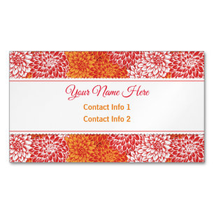 Chrysanthemum Affärskort Magnet