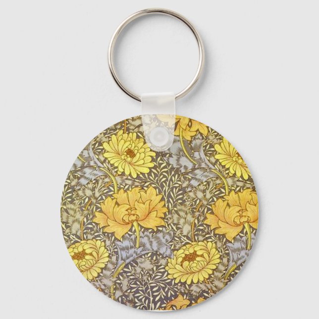 Chrysanthemum av William Morris Nyckelring (Framsida)