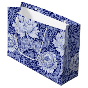 Chrysanthemum Blue, William Morris Large Gift Bag