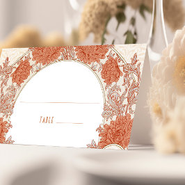 Chrysanthemum Bord Namn Cards Vintage Art nouveau Kort