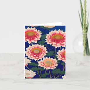 Chrysanthemum C-studie på japanska Stil Helgkort
