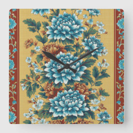 Chrysanthemum Elegy Fyrkantig Klocka