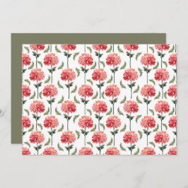 Chrysanthemum Floral Botanical Note Card Anteckningskort