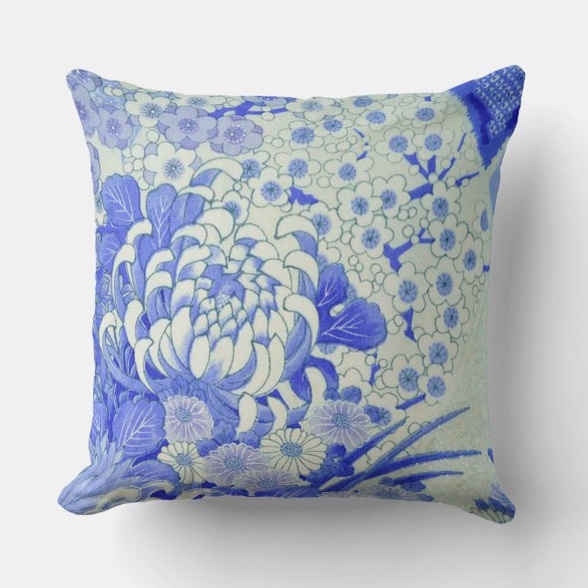 Chrysanthemum Flower, japansk design Kudde (Framsida)