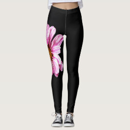 Chrysanthemum Flower lecna Leggings