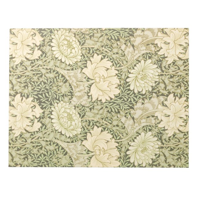 Chrysanthemum Flower Mönster (av William Morris) Anteckningsblock (Framsida)