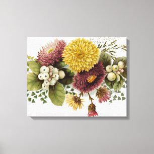 Chrysanthemum Flower Morsa Blommigt Canvastryck