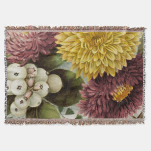 Chrysanthemum Flower Morsa Blommigt Filt