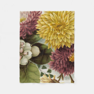 Chrysanthemum Flower Morsa Blommigt Fleecefilt