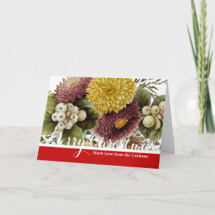 Chrysanthemum Flower Morsa Blommigt Helgkort