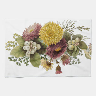 Chrysanthemum Flower Morsa Blommigt Kökshandduk