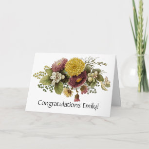 Chrysanthemum Flower Morsa Blommigt Kort