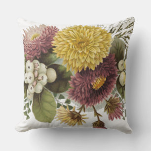 Chrysanthemum Flower Morsa Blommigt Kudde