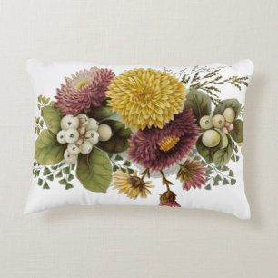 Chrysanthemum Flower Morsa Blommigt Prydnadskudde