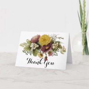 Chrysanthemum Flower Morsa Blommigt Tack Kort