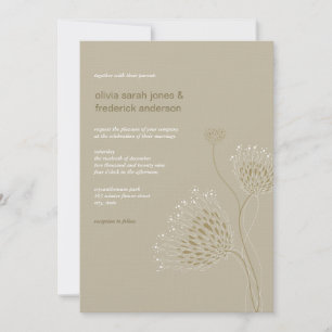 Chrysanthemum Flowers Blommigt Elegant Chic Bröllo Inbjudningar