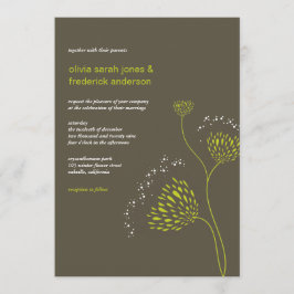 Chrysanthemum Flowers Blommigt Elegant Chic Bröllo Inbjudningar