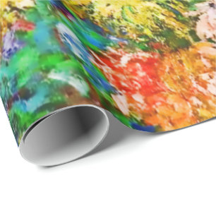 Chrysanthemum Flowers i Vas Monet Fine Art Presentpapper