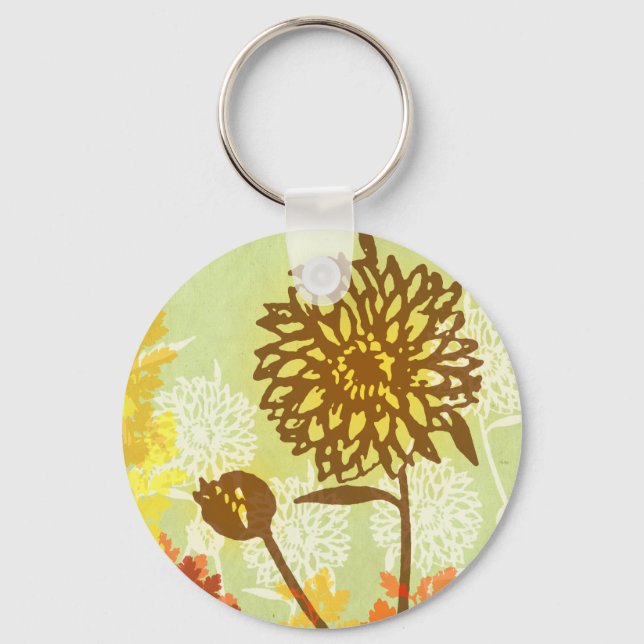 Chrysanthemum Graphic Nyckelring (Framsida)