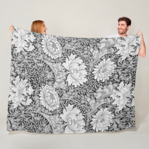 Chrysanthemum Grått, William Morris Fleecefilt