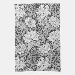 Chrysanthemum Grått, William Morris Kökshandduk