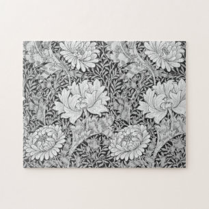 Chrysanthemum Grått, William Morris Pussel