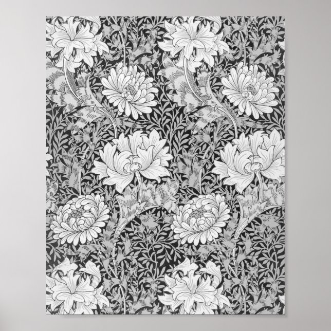 Chrysanthemum Gray, William Morris Poster (Framsidan)