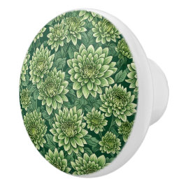 Chrysanthemum grönt-blomman mönster knopp
