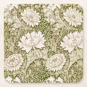 Chrysanthemum Guld, William Morris Underlägg Papper Kvadrat