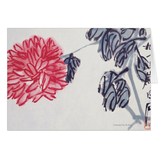 Chrysanthemum Hälsningskort (Framsidan Horizontal)