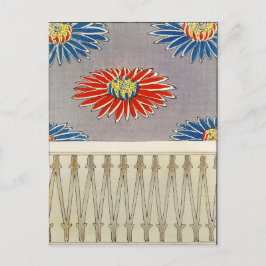 Chrysanthemum illustration. Japanese Patterns  Vykort