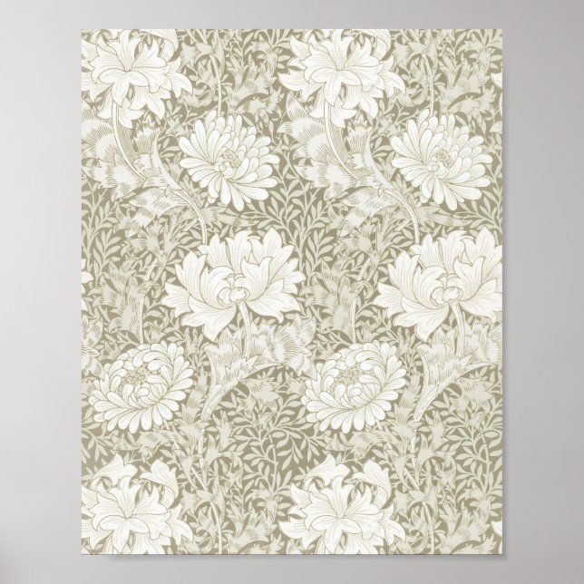Chrysanthemum Ivory, William Morris Poster (Framsidan)