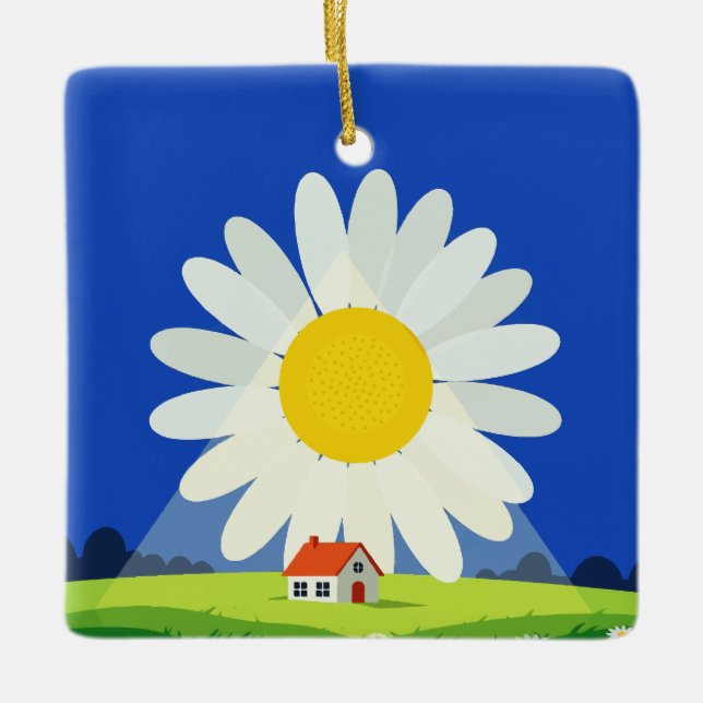 Chrysanthemum Julgransprydnad Keramik (Framsida)