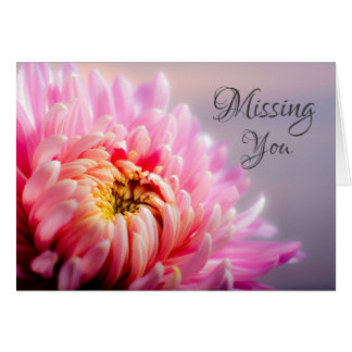 Chrysanthemum Makro Photo Note Card saknas OBS Kort