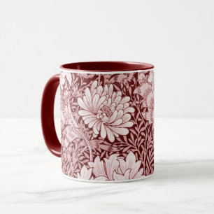 Chrysanthemum Maroon, William Morris Mugg