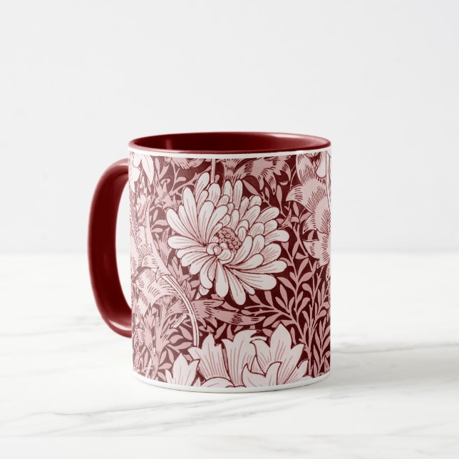 Chrysanthemum Maroon, William Morris Mugg (Framsida vänster)