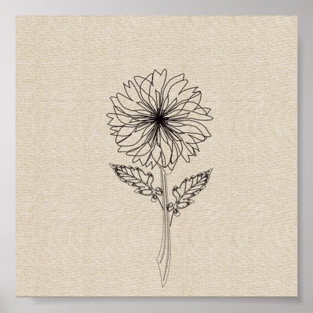Chrysanthemum November: Flower Poster (Framsidan)